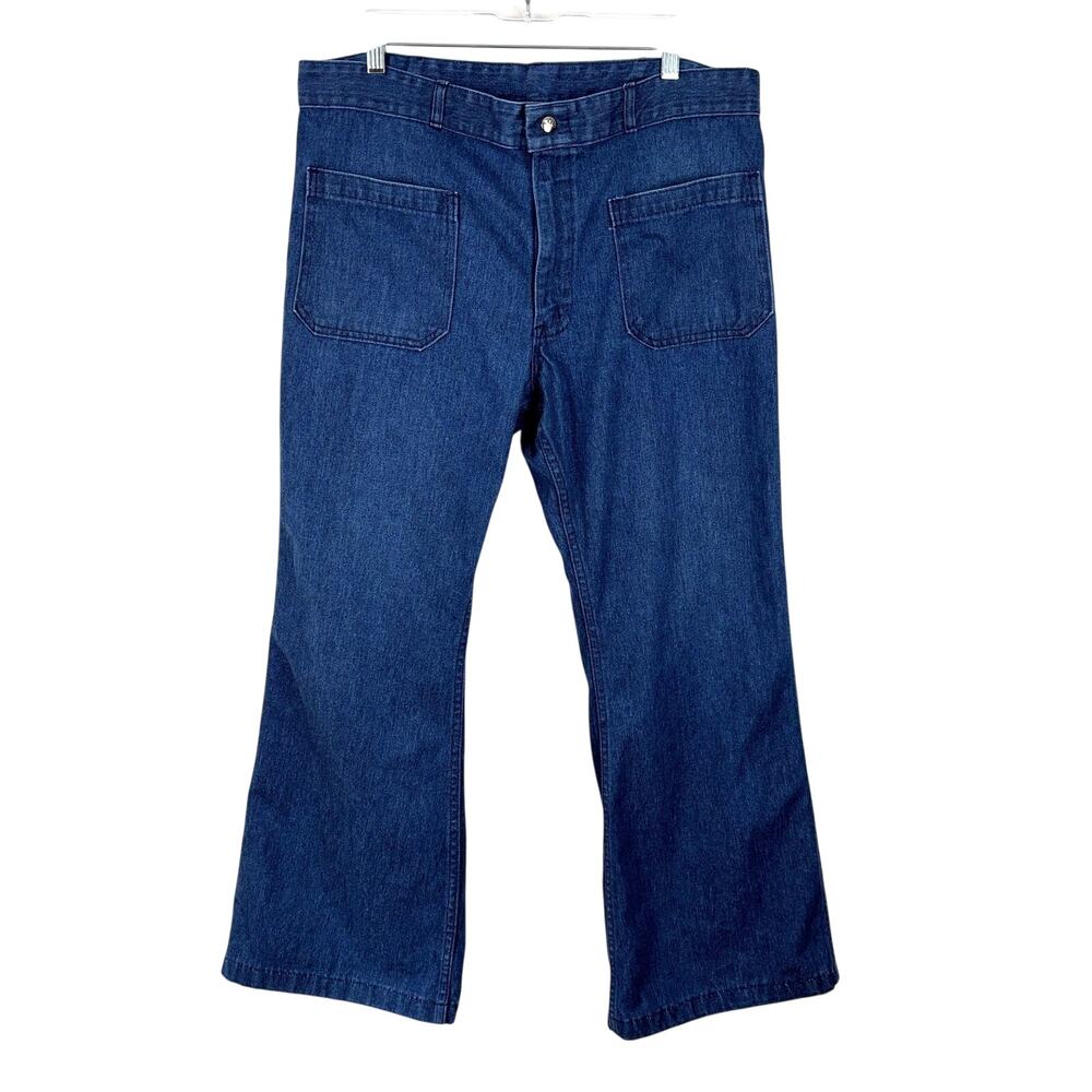 Vintage Seafarer Trousers Utility Men's Dungarees 36 x29 Talon Zip bell bottoms